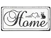 Home - Schild im Landhausstil