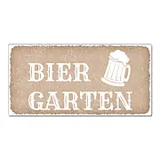Vintage Schild Biergarten