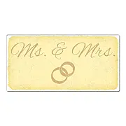 Vintage Schild zur Hochzeit