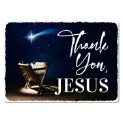 Blechschild Weihnachten "Thank You, Jesus"