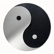 Yin und Yang - Deko aus Edelstahl für die Wand