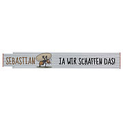 Zollstock mit Name und Spruch Wir schaffen das! Geschenke online