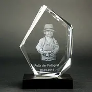 3D-Glasfoto als Geschenk inkl. Wunschtext