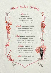 Urkunde für den Schatz