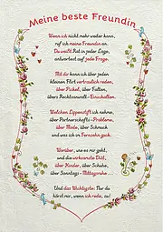 Auszeichnung für die beste Freundin