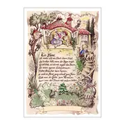 Kunstbild Haus mit Wunschtext
