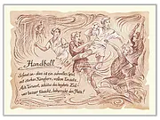 Sportbild Handball - braun / schwarz
