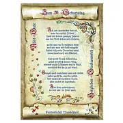 Urkunde zum 20. Geburtstag