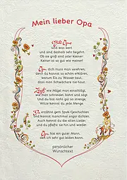 Urkunde für den Opa