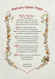 Urkunde für den Papa