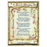 Urkunde zum 22. Geburtstag