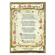 Urkunde zum 50. Geburtstag