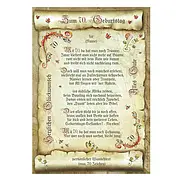 Urkunde zum 70. Geburtstag