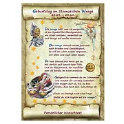 Urkunde - Sternzeichen Waage