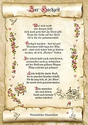 Urkunde Hochzeit