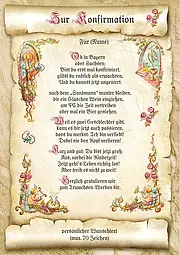 Urkunde zur Konfirmation