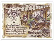 Kunstbild Druckerei - farbig
