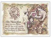 Kunstbild Floristin - farbig