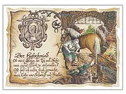 Kunstbild Hufschmied - farbig