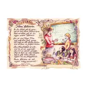 Kunstbild Lehrerin mit Wunschtext