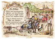 Zunftbild Zöllner auf Antikpapier im A4-Format 