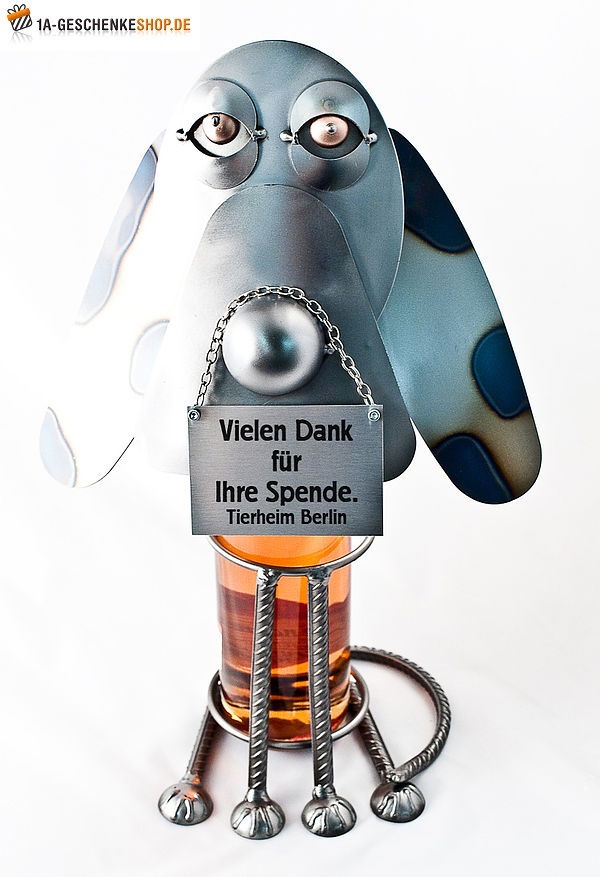 Weinflaschenhalter als Dank Schraubenmännchen Dank