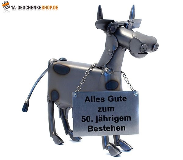 Schraubenfigur kuh zum jubiläum