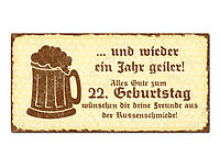 Geburtstagsgeschenk zum 22. Geburtstag